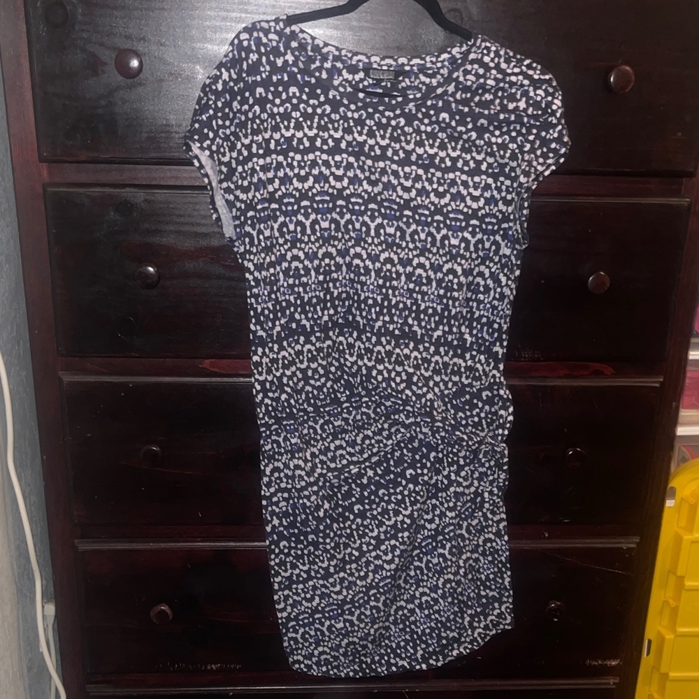 #57 Old Navy Blue and White Textured Dress